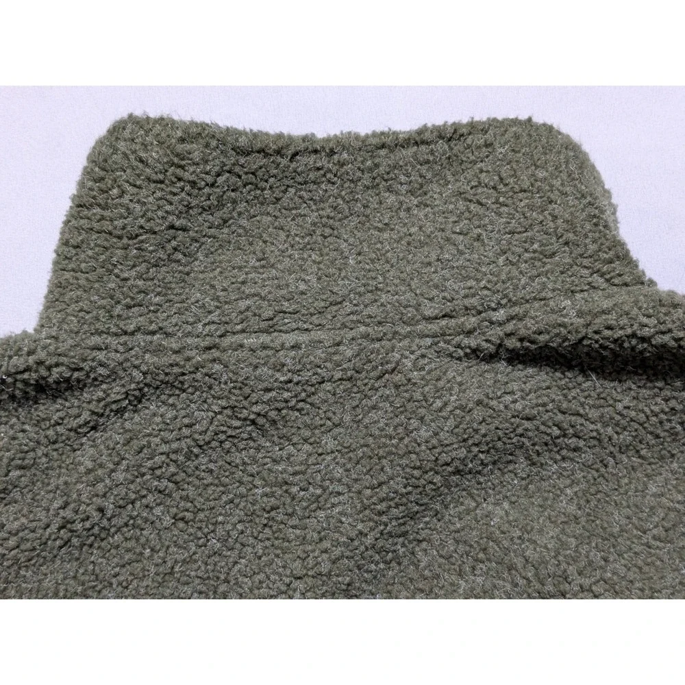 Black‎ Mountain Fleece Full Zip Mock Neck Green Jacket  - Men XL Made In USA - Picture 15 of 16